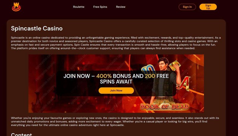 Spin Castle Casino: The Ultimate UK Gambling Experience in United Kingdom
